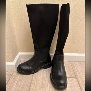 Knee high black boots